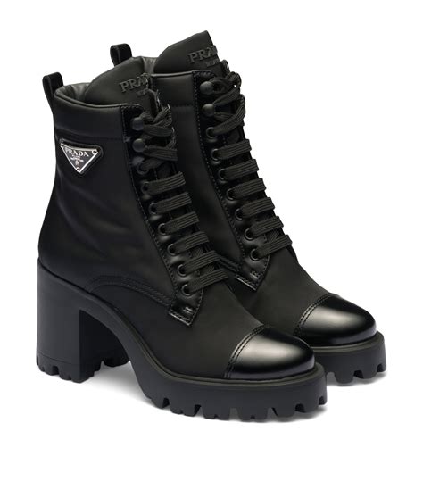 prada re-nylon boots|prada 55 leather ankle boots.